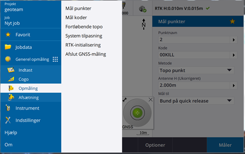 Trimble Access Opmåling afslut